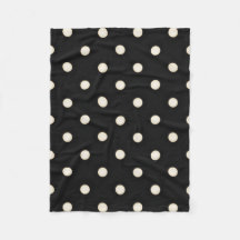 Big Polka dots Antique White and Black