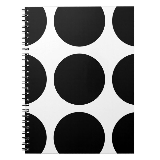 Big Polka dots bärbar dator Anteckningsbok Med Spiral (Framsidan)