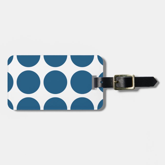 Big Polka dots Luggage Tag Bagagebricka (Horisontell Framsida)