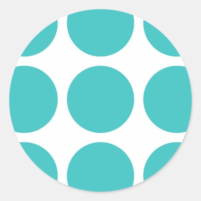 Big Polka dots Stickers Runt Klistermärke (Framsida)