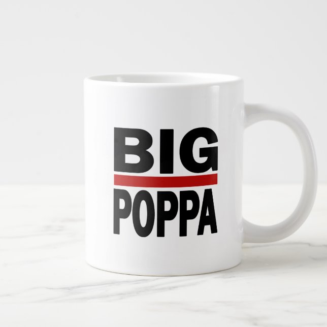 Big Poppa Hip hop Pappa Fars dag Gift Jumbo Mugg (Höger)
