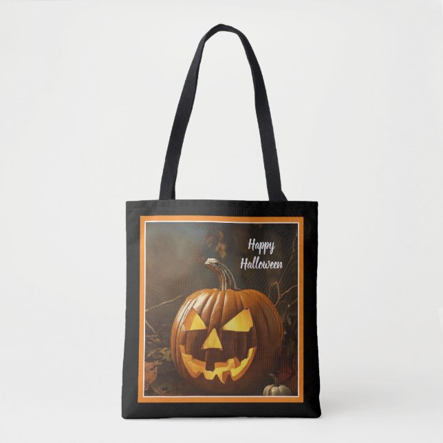Big Pumpkin Halloween-samling Tygkasse (Framsida)