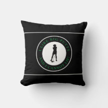 Big Putts Funny Dam Golfer Modern Black Grönt