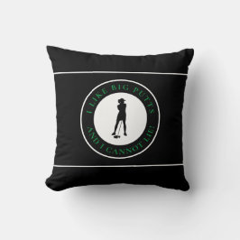 Big Putts Funny Dam Golfer Modern Black Grönt Kudde