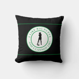 Big Putts-slynt Dam Golf Modern Black Grönt Cute Kudde