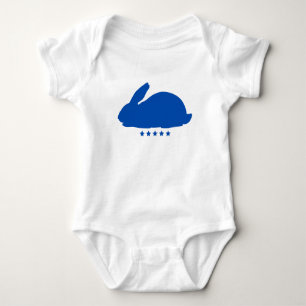 Big Rabbit Silloute i Blue T Shirt