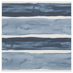 BIG RAND Indigo Watercolor Rand Mönster Tyg