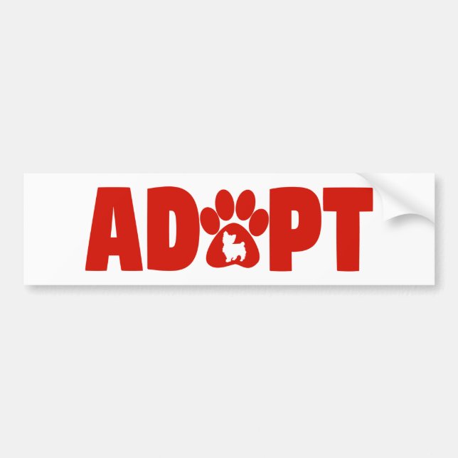 Big Red Adopt Bumper-etikett Bildekal (Framsidan)