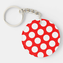 Big Red and White Polka dots