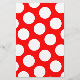 Big Red and White Polka dots Brevpapper