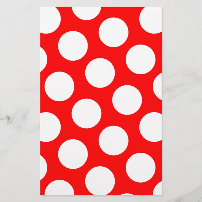 Big Red and White Polka dots Brevpapper (Framsida)
