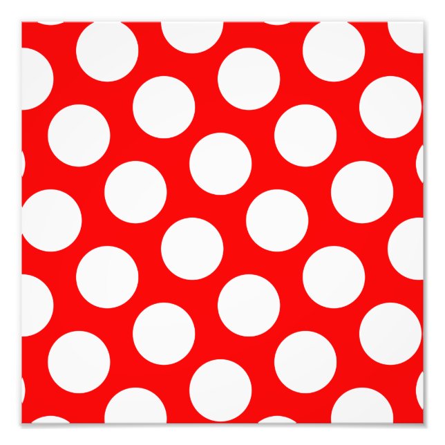 Big Red and White Polka dots Fototryck (Framsidan)
