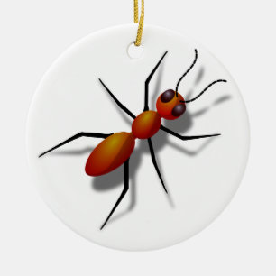 Big Red Ant Julgransprydnad Keramik