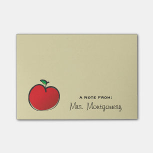 Big Red Apple-Personlig Post-it Block