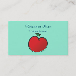 Big Red Apple Teckning Visitkort