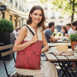 Big Red Bow-Helgdagar - gåva Tygkasse