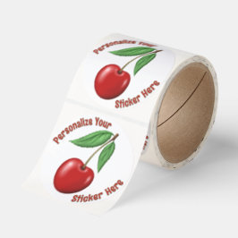 Big Red Cherry Graphic Design Personalized Runt Klistermärke