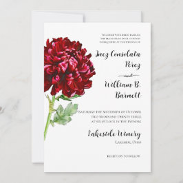 Big Red Chrysanthemum-inbjudan Inbjudningar