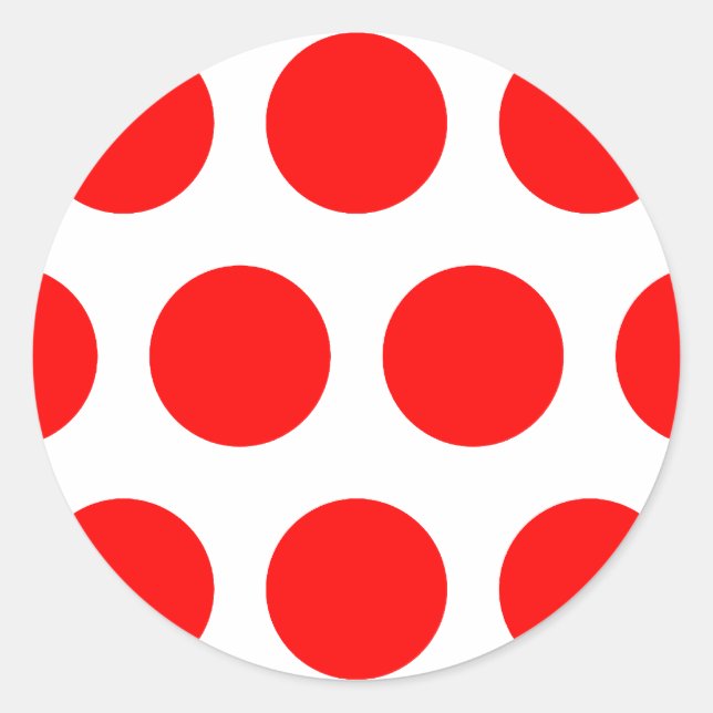 Big Red Dots Runt Klistermärke (Framsida)
