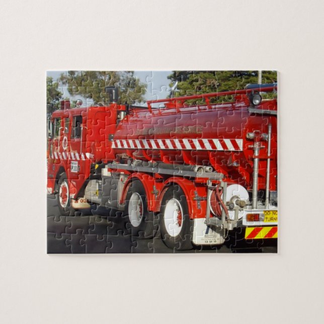 Big Red Fire Engine, Jigszawa Puzzle Pussel (Horisontell)