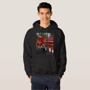 Big_Red Fire Engine, Manar Black Hooded Sweatshirt