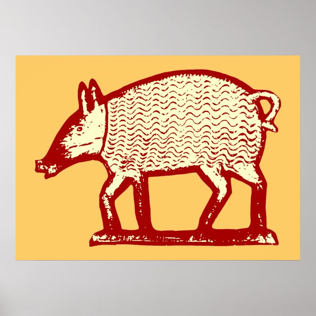Big Red Gris: Folk Art for Land Kitchen, Bistro Poster (Framsidan)