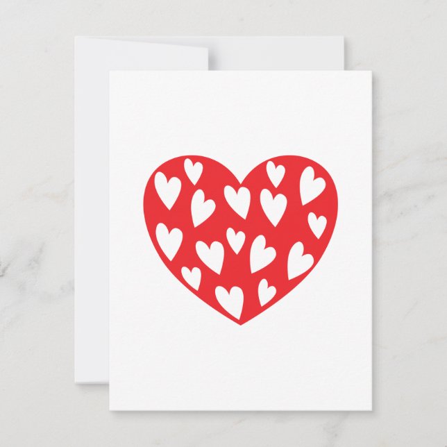 Big Red Heart Card Inbjudningar (Framsida)