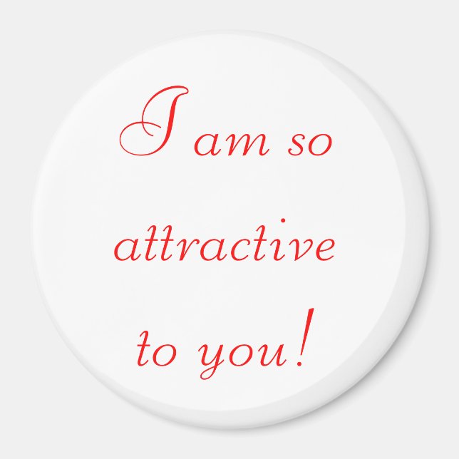 Big Red Heart Kärlek Crush_So Attractive Magnet (Framsidan)