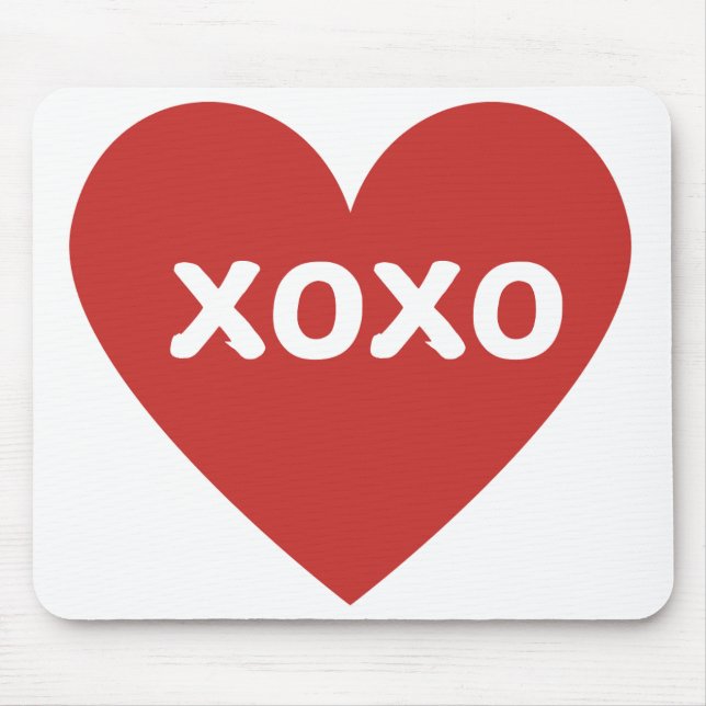 Big Red Heart Mouse Pad Musmatta (Framsidan)