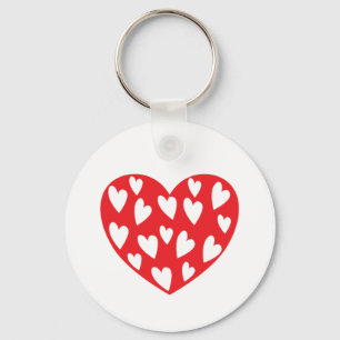 Big Red Heart Nyckelring