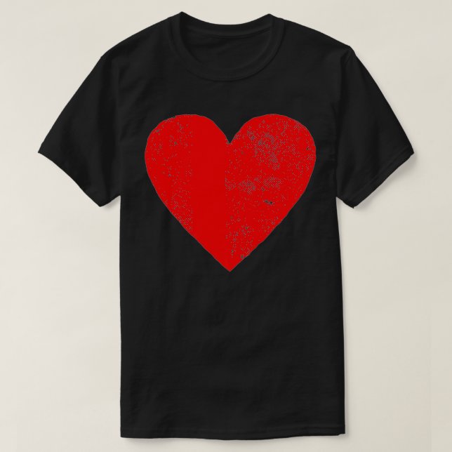 Big Red Heart Valentines Day Premium T Shirt (Design framsida)