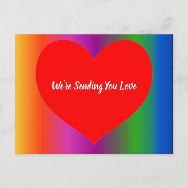 Big Red Heart Vykort (Framsida)