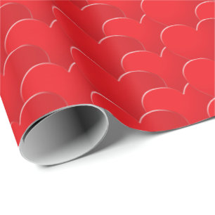 Big Red Hearts mönster Kärlek Valentingåva Presentpapper