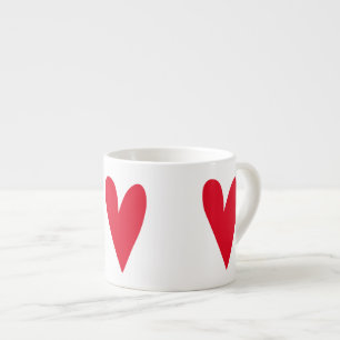 Big Red Hearts Mönster - Romantic Espressomugg