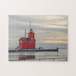 Big Red Lighthouse i Holland MI - 252 biet Pussel