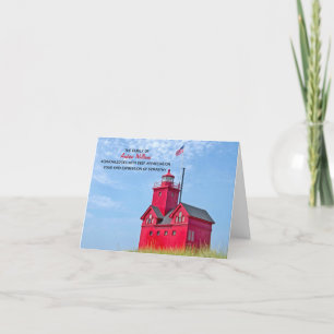 Big Red Lighthouse Sympathy Tack Kort