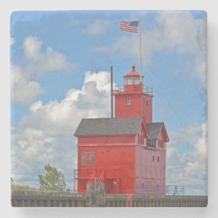Big Red Lighthouse Underlägg Sten