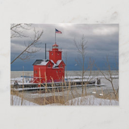 Big Red Lighthouse Vykort