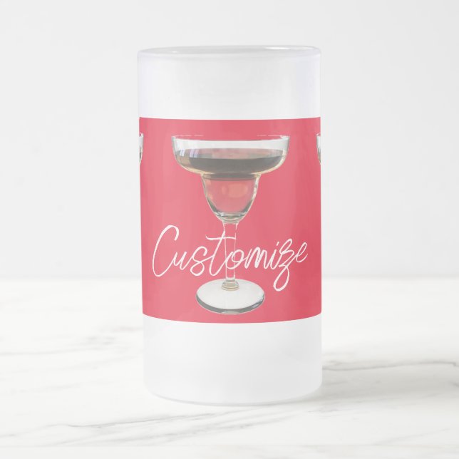 Big Red Margarita Cocktail Drink Thunder_Cove Frostat Ölglas (Center)