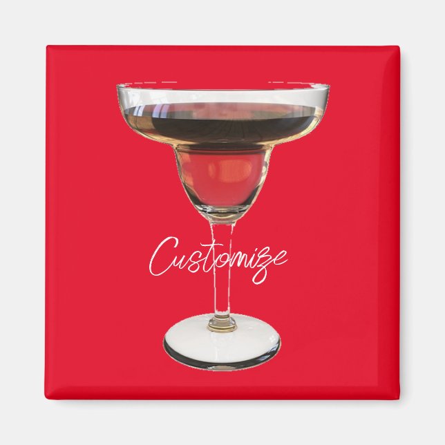 Big Red Margarita Cocktail Drink Thunder_Cove Magnet (Framsidan)