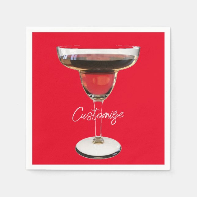 Big Red Margarita Cocktail Drink Thunder_Cove Pappersservett (Framsidan)