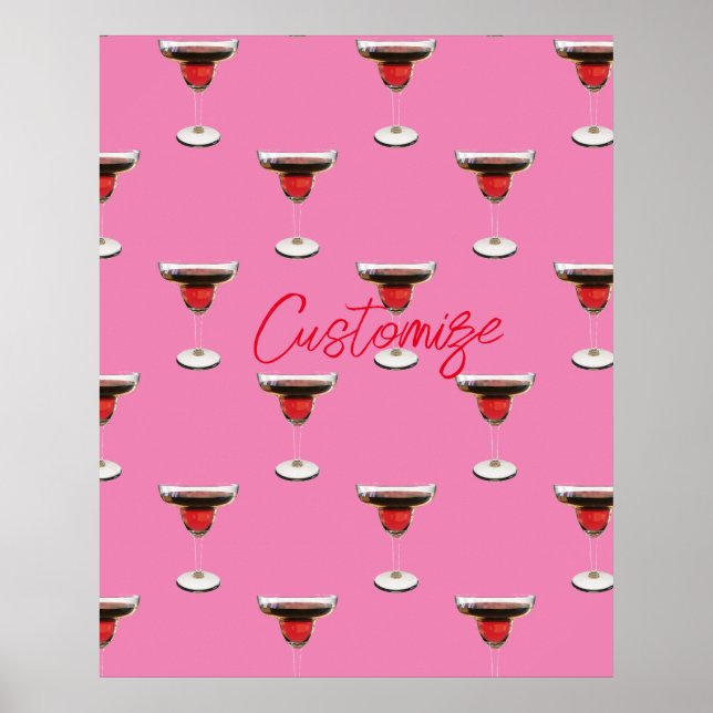 Big Red Margarita Cocktail Drink Thunder_Cove Poster (Framsidan)