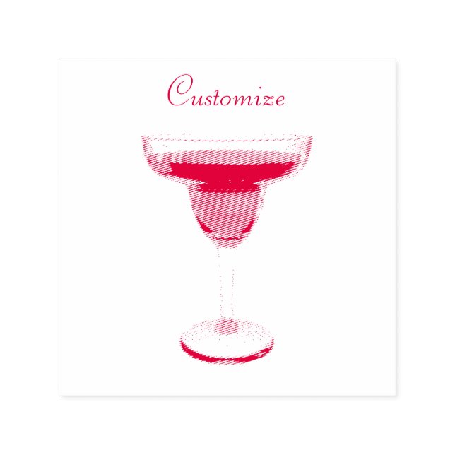 Big Red Margarita Cocktail Drink Thunder_Cove Självfärgande Stämpel (Design)
