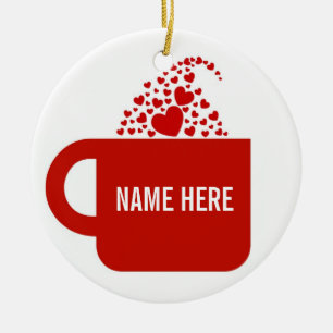Big Red Mugg Julgransprydnad Keramik