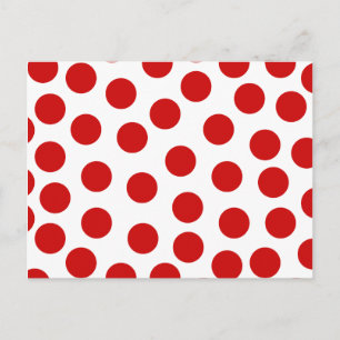 Big Red Polka dots på Anpassadets bakgrund Vykort