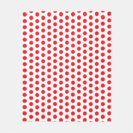 Big Red Polka dots Towel Fleecefilt
