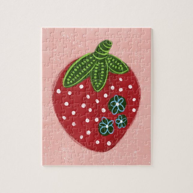 Big Red Strawberry Jigszle Puzzle Pussel (Vertikal)