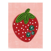 Big Red Strawberry Poster Wall Art