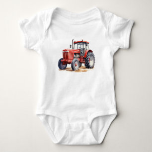 Big Red Tractor, Boy and Girl Baby Gift T Shirt