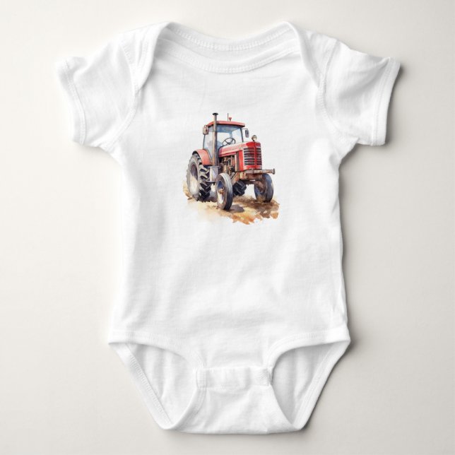 Big Red Tractor, Farm, Boy T Shirt (Framsida)